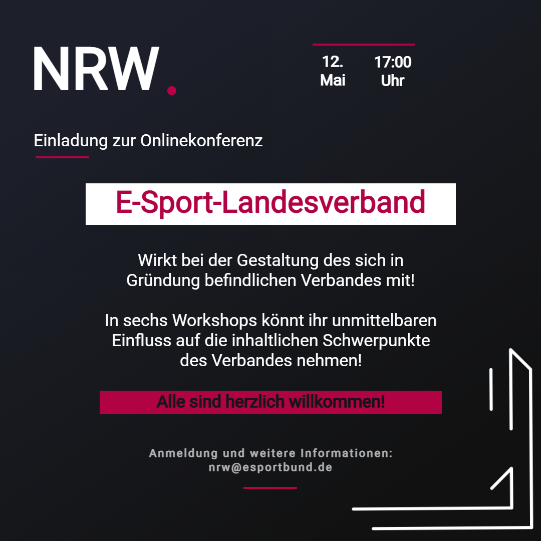 NRW: E-Sport-Landesverband in Gründung